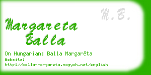 margareta balla business card