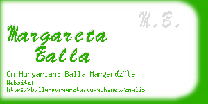 margareta balla business card